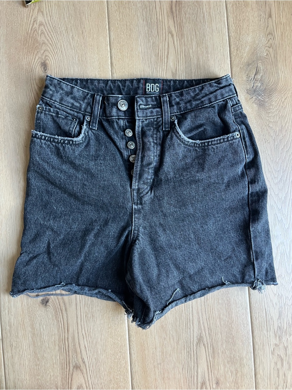 BDG Black High-Rise Denim Shorts size 26